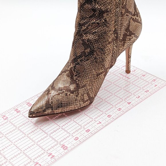 Gianvito Rossi Women Neutrals Gold Boots Animal Print Leather sz 10US 40EU - Picture 6 of 10